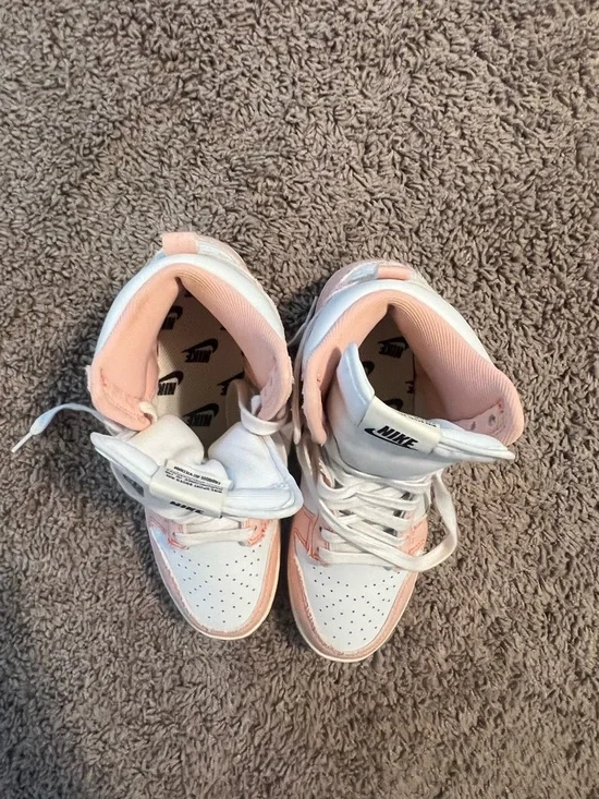 Nike Women’s High-Top Sneakers in White & Pink - Picture 2 of 6